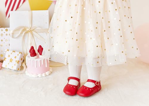 Image of PHIRAMIN Toddler Girl Mary Jane Dress Shoes-Little Girl School Uniform Shoes for Wedding Party