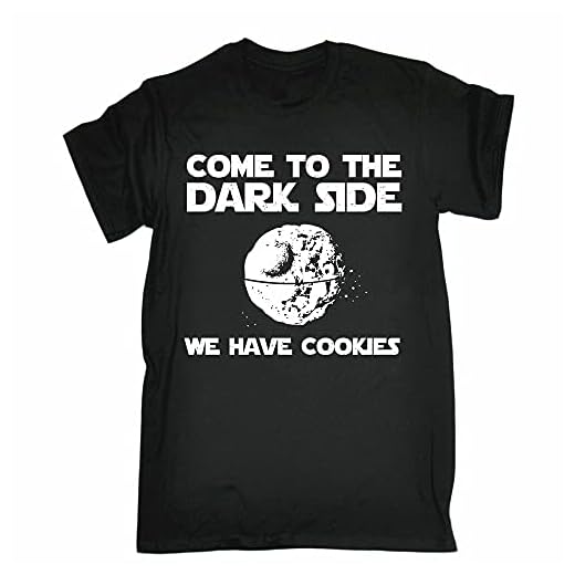 Come To The Dark Side We Have Cookies T-SHIRT Sci Fi Funny birthday fashion gift Black 3XL