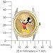 Disney Mickey Mouse Watch for Men – Classic Mens Mickey Mouse Watch – Stylish Watches for Men – Officially Licensed Watches – Multicolor Stainless Steel Strap, Gold Dial – Vintage-Inspired