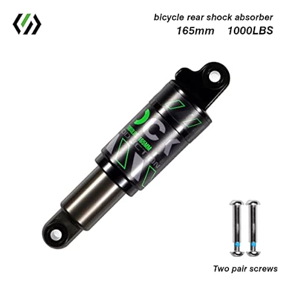 Chooee Amortiguador trasero bicicleta de montaña 120 mm/125 mm/150 mm/165 mm/185 mm/190 mm/200 mm Amortiguador trasero de la bicicleta
