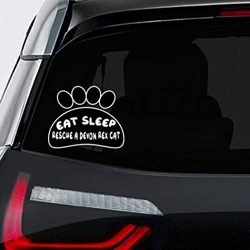 Makoroni - EAT Sleep Rescue A Devon REX CAT Cat Car Laptop Wall Sticker Decal - 6