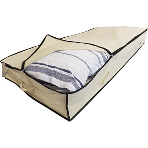 Neusu Starke Schlanke Unterbettkommode, 110 Liter Groß 125x60x15cm Cover