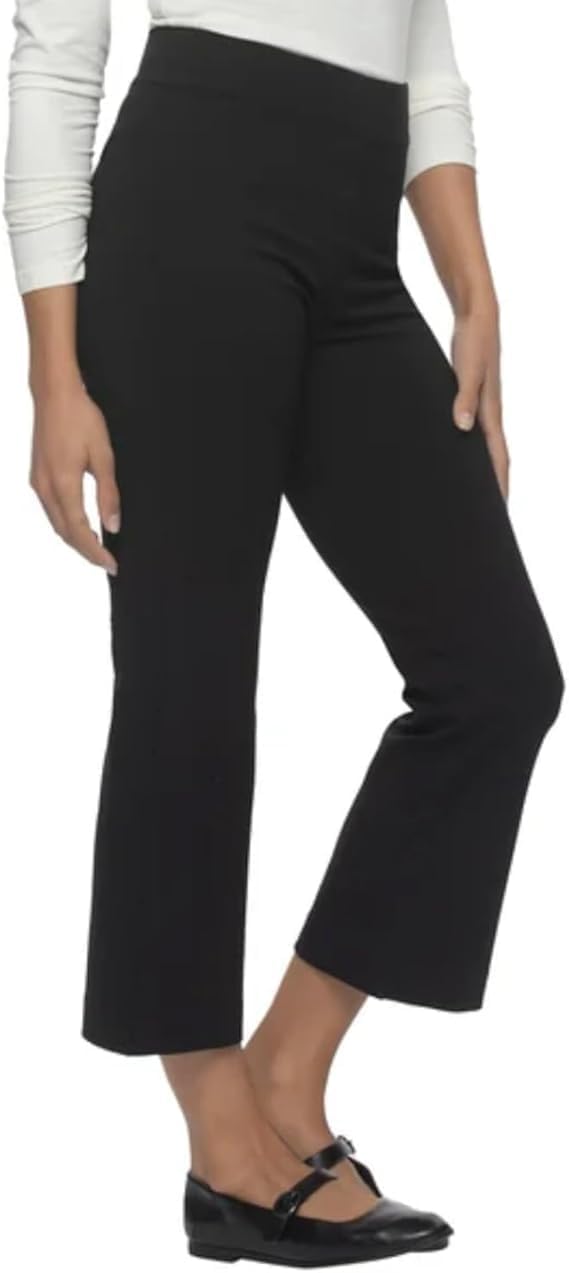 Felina Women's Tummy Control Pull-On Kick Crop Pant