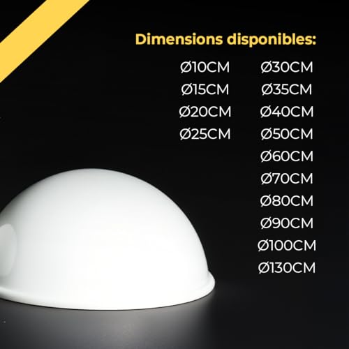 Demi-sphère avec rebord acrylique Ø100cm bulle plastique opaque