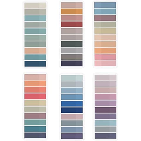 1200 Pcs Sticky Index Tabs Page Markers, Morandi Sticky Note Tabs Colored and Transparent Sticky Notes Page Tabs Book Marker for Binders, Books, Paper, Notes, Filer Folders Cover