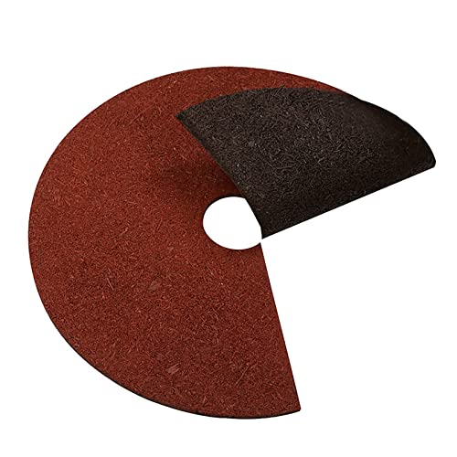 Fasmov 3 Pack Rubber Mulch Ring Tree Protector Mat Tree Protection Weed Mats, Heavy Duty Rubber, 24 inch - Thumbnail 4