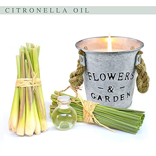 Citronella Candles Outdoor, 13.5 Oz 50 Hours Long Lasting Natural Scented Soy Candle With Fresh Citronella Oil, 2 Pack Candle Set For Garden, Backyard, Patio, Yard, Balcony, Camping, Indoor Outdoor #TOP1