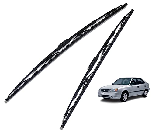 Image of Euro Care Metal Type Wiper Blade Compatibility with Hyundai Accent Windshield Car Wiper Blade Size D-20,P-18