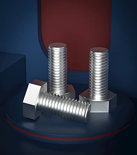 Image of 3 /8-16 x 1 (5 /8 to 7 inch Optional) Hex Head Screw Bolt, Stainless Steel 18-8(304), Fully Threaded,20pcs
