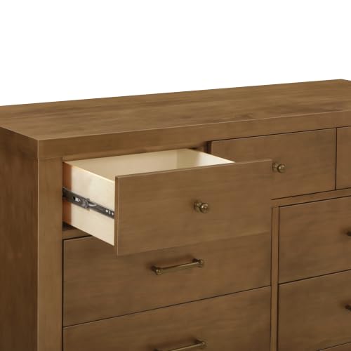 Image of NAMESAKE Nantucket 7-Drawer Wide Assembled Dresser (56 inch) in Natural Walnut, Greenguard Gold Certified