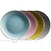MÄSER 931726 Metallic Rim, Modernes Geschirr Set für 4 Personen mit messingfarbenem Rand, 16-teiliges Kombiservice mit randlosen Coupe-Formen, bunt, Steinzeug, Fresh