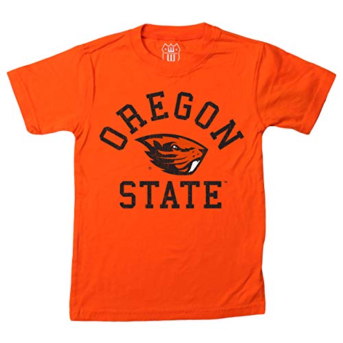 Wes and Willy NCAA Kids S/S Organic Cotton Tee Shirt Oregon State Beavers Orange Crush 5