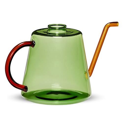Dezain® - Gießkanne Raili 1l aus Glas | Kleine Gießkanne für Zimmerpflanzen & Balkon-Blumen | Indoor Watering Can | Skandinavisches Design | Mini in Hellgrün