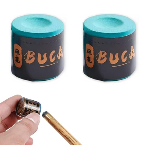 KTGUK 2 Pcs Snooker Chalk,Green No-Slip Pool Chalk,Durable Rounded Pool Cue Chalk,Adult Snooker Table Accessories,for Table Tennis Enthusiasts,Bars,Gym,Home,Sports Billiard