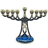 Base robuste et stable : fabriquée avec une base stable, cette menorah en métal assure un placement sûr et sécurisé des bougies, vous permettant d'allumer vos bougies sans souci pendant le festival des lumières.