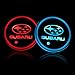 Auto sport 2PCS LED Cup Holder Mat Pad Coaster with USB Rechargeable Interior Decoration Light for Subaru Accessory