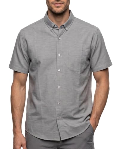 Image of Visive Mens Shirts Multi Packs Short Sleeve Button Down Dress Shirts Solid Color Big and Tall