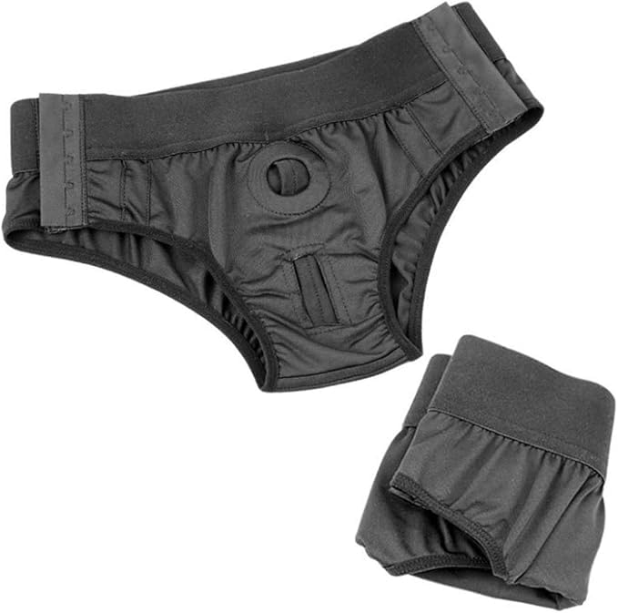 Strapon Strapless Underwear for Men Women.Supportive Elastic Fits Most Band Machine Washable Black