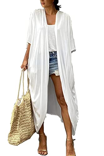 YouKD Böhmisches Kimono-Kleid Lange Strickjacke großes Homewear-Cover-Up-Kleid für Frauen