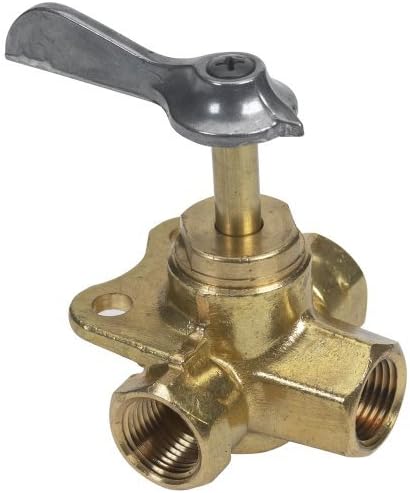 Moeller Fuel Tank Three-Way Valve (3/8", Brass) by Moeller Marine