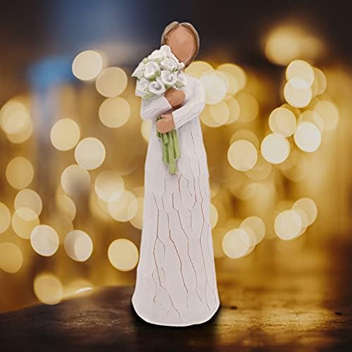 Guardian Angel Figurine, Hand Carved Praying Angel Sculpture, Home Decorative Gifts for Valentine's Day, Wedding Gifts to Show Love, Gratitude,Emotional