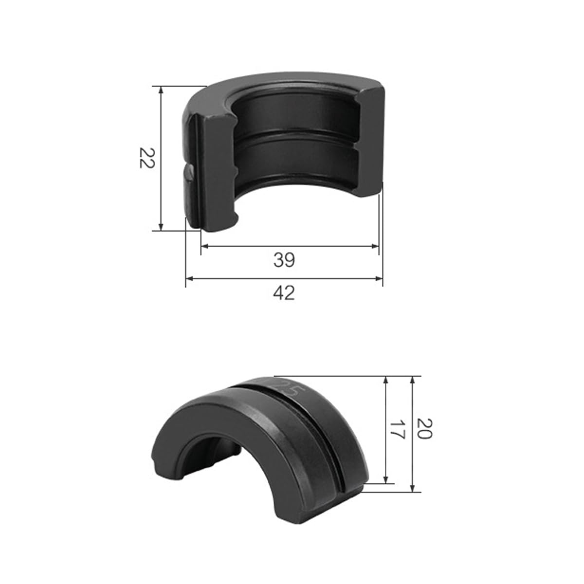 Ubric 4 sztuki U16-U32 szczęk zaciskowych, wkładka do szczęk zaciskowych U do 16 mm, 20 mm, 25 mm, 32 mm, szczypce zaciskowe, do ręcznego zaciskania rur miedzianych, rur ze stali nierdzewnej, włókna