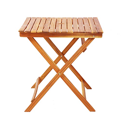 ヤマソロ ガーデンテーブル 90幅 90×70 折りたたみ 天然木 アカシア材 屋外 室内 庭 キャンプ アウトドア ルーニ Luni 82-671 4枚目