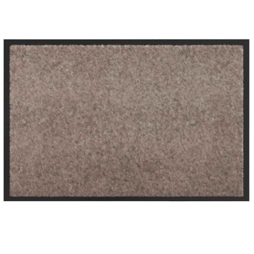 vidaXL Tapis de Porte Beige 60 x 40 x 1.2 cm Tissu en Teddy, Tapis d'entrée rectangulaire, Moderne, Portable pour Couloir, Salon, intérieur, Jardin, Pied sur...