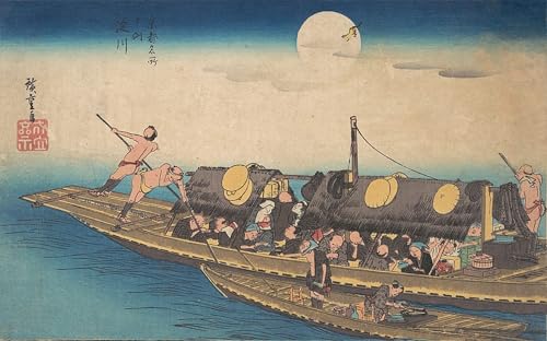 Peinture sur toile Yodogawa décoration nordique zen pour chambre à coucher épurée