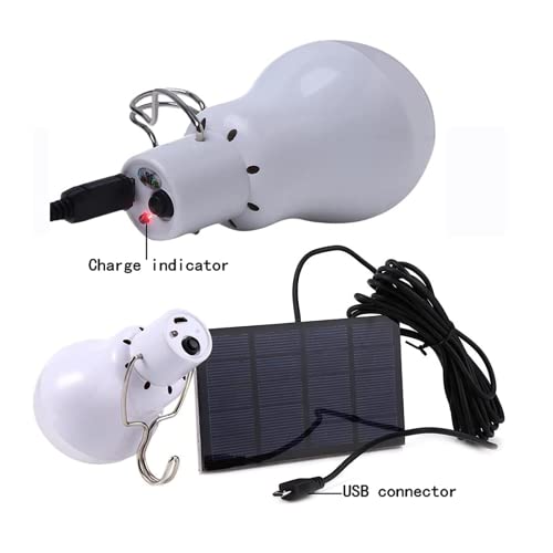 Solar-Leuchtmittel, solarbetriebene LED-Schuppen-Glühbirne, tragbare Laternenlampe mit Panel für Zuhause, Terrasse… – Bild 8