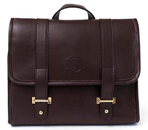 Leveni Microfiber Leather Hanging Toiletry Bag (Dopp Kit) & Travel Accessory Gift for Men