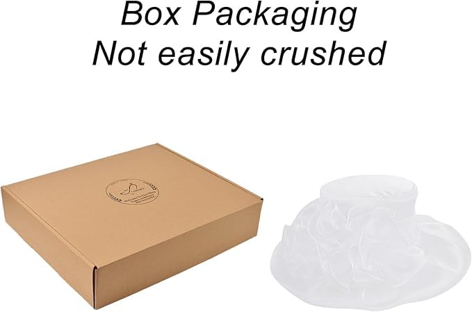 2025 Derby Hats for Women Girls Ladies, Organza Church Tea Party Wedding Fascinator Hat White UV Protection Sun Hat