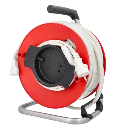 as – Schwabe LED Lichtband 25 m - Streifen Baustrahler 300W, 37.500 Lumen - langlebige LEDs - 120° Abstrahlwinkel - 10 Min Nachleuchtzeit - Lichtbandtrommel mit Befestigungsmaterial - IP65, 46714