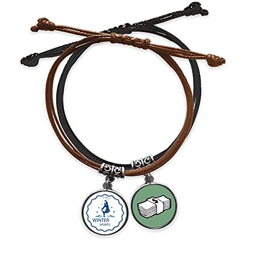 Cordon acuarela SKI Suit pulsera de cuero y cadena de mano funcional