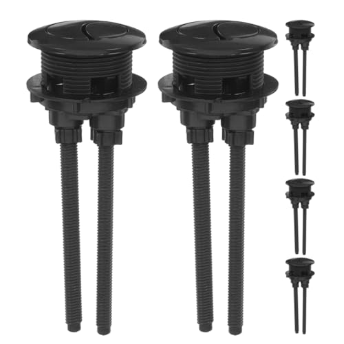 jojofuny 6 Piezas De Cisterna De Inodoro con Mecanismo De Descarga De Doble Pulsador, De Cisterna para Inodoros Pequeños Y De Gran Volumen De Agua, Color Negro.