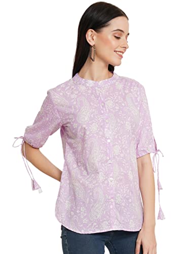 Image of FABRIC FITOOR Women's Cotton Pejali Print Regular Shirt