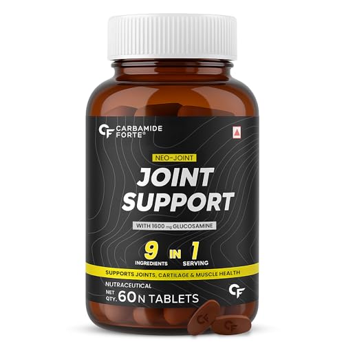 Carbamide Forte Joint Support Supplement for Adults with Glucosamine 1600mg Per Serving with Chondroitin, Boswellia, Turmeric & Ginger- Tablets 60 Count