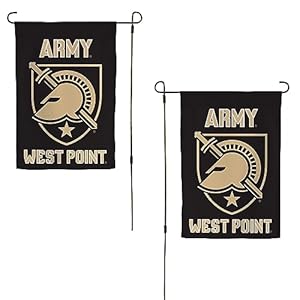 US United States Military Academy Garden Flag SUMA Black Knights Army West Point Cadets Banner 100% Polyester (Design A)