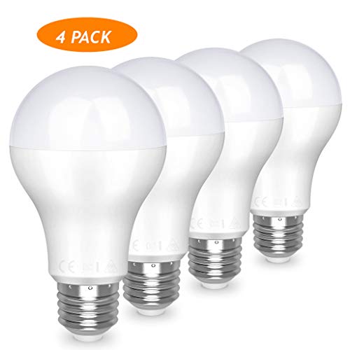 Awenia Bombilla LED Esférica E27 20W (Equivalente a 150W), Luz LED 3000K 2452 Lúmenes Blanco Cálido, Pack de 4