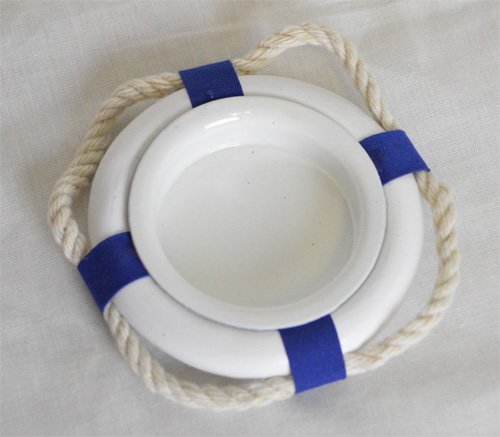 Life Ring Tea Light Candle Holder Blue And White #TOP7