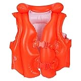 Montaje fácil Intex 58671EU - Chaleco hinchable naranja con hebillas 50 x 47 cm