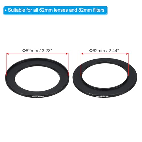 PATIKIL 62mm-82mm Metal Step Up Ring with Cleaning Cloth - Image 2