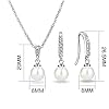 Philip Jones Silver Plated Pearl Drop Set Created with Zircondia® Crystals #4