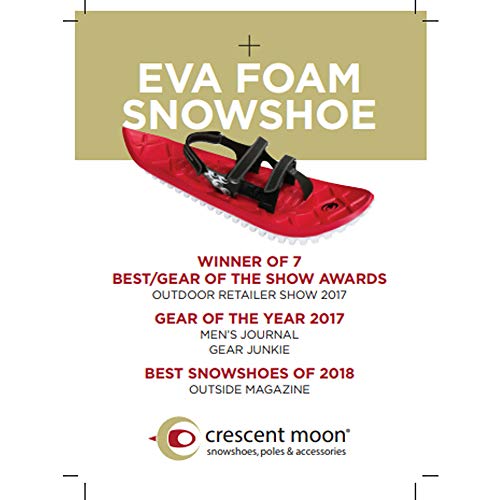 CRESCENT MOON Eva Foam Snowshoes, Red (2018 Model Year)