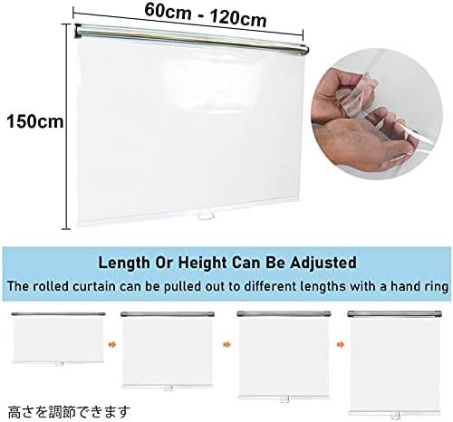 Clear Plastic Roller Shade for Supermarket Vegetable Display, Commercial Refrigerated Upright Refrigerator Partition with Handle, Ideal for Food Preservation and Freshness