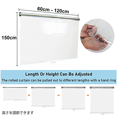 Persiana enrollable de plástico transparente para vitrina de verduras, persiana para refrigerador comercial con asa