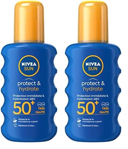 NIVEA SUN Protect & Moisture Sun Spray SPF 50+ (200ml), Moisturis...
