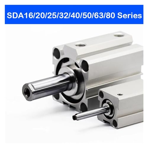 Cylindre pneumatique double effet SDA 80mm compact à haute force de poussée - 4