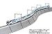 TOMYTEC 91045 N Gauge Embankment Large Curve, S-Shaped Rail Set, Railway Model Supplies