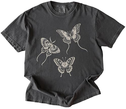 Vintage Butterfly T-Shirt for Cottagecore Aesthetic, Minimal Line Art Butterflies Tee, Boho Nature Insect Graphic Shirt, Available in Tee Comfort Colors Sweatshirt Hoodie